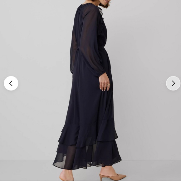 ANN TAYLOR FLOWY CHIFFON MAXI DRESS SIZE 6P NWT - Picture 4 of 5